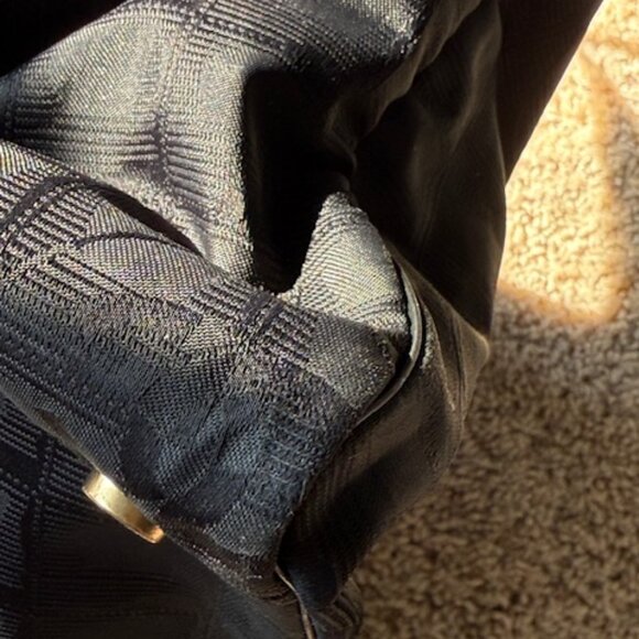 Chanel New Travel Line Tote MM Bag Nylon Jacquard Leather Black - Picture 12 of 16